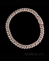 Dual Frost Edition – Rose & White Gold Diamond Miami Cuban Chain