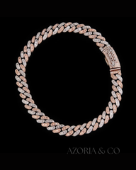 Dual Frost Edition – Rose & White Gold Diamond Miami Cuban Chain