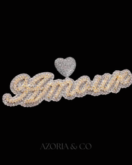 Custom Letter Pendant – 925 Silver/Gold Lab-Grown Diamond Piece