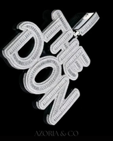 Azoria & Co Iced Custom Name Pendant – Lab Diamond Necklace for Bold Style