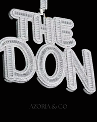 Azoria & Co Iced Custom Name Pendant – Lab Diamond Necklace for Bold Style