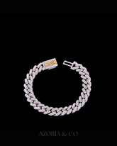 Azoria & Co Custom Dual-Color Cuban – Luxury Diamond Bracelet