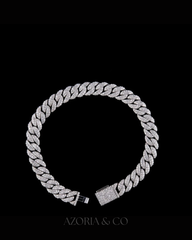 Azoria & Co GRA Certified Cuban Bracelet – Custom Moissanite Diamond Piece
