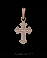 Azoria & Co Moissanite Baguette Cross – Premium Diamond-Style Pendant