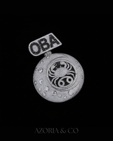 Azoria & Co Unique Moissanite Pendant – Black/White Diamond-Inspired Design