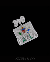 Azoria & Co Custom Moissanite Pendant – 925 Silver Diamond Style