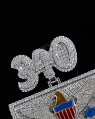 Azoria & Co Custom Moissanite Pendant – 925 Silver Diamond Style