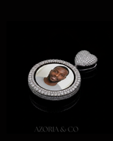 Azoria & Co Luxe Heart Pendant – Full Iced Moissanite Diamond Jewelry