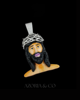 Azoria & Co Real Moissanite Cross Jesus Necklace – Handmade Luxury Piece