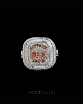 Championship Edition Ring – Two-Tone Silver Gold with Baguette & Pavé Moissanite Diamonds