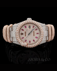 Luxury Gold Band Snake Watch for Men – Azoria & Co Custom Moissanite Edition