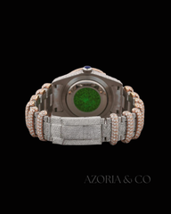 Luxury Gold Band Snake Watch for Men – Azoria & Co Custom Moissanite Edition