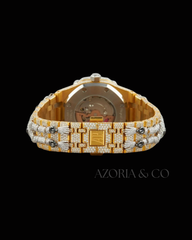 Azoria & Co Signature Golden Radiance Watch – Premium Gold with Custom Moissanite Diamonds