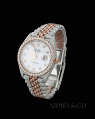Azoria & Co Ultimate Bling – Handcrafted Full Iced-Out Moissanite Diamond Watch