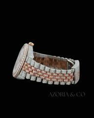 Azoria & Co Ultimate Bling – Handcrafted Full Iced-Out Moissanite Diamond Watch