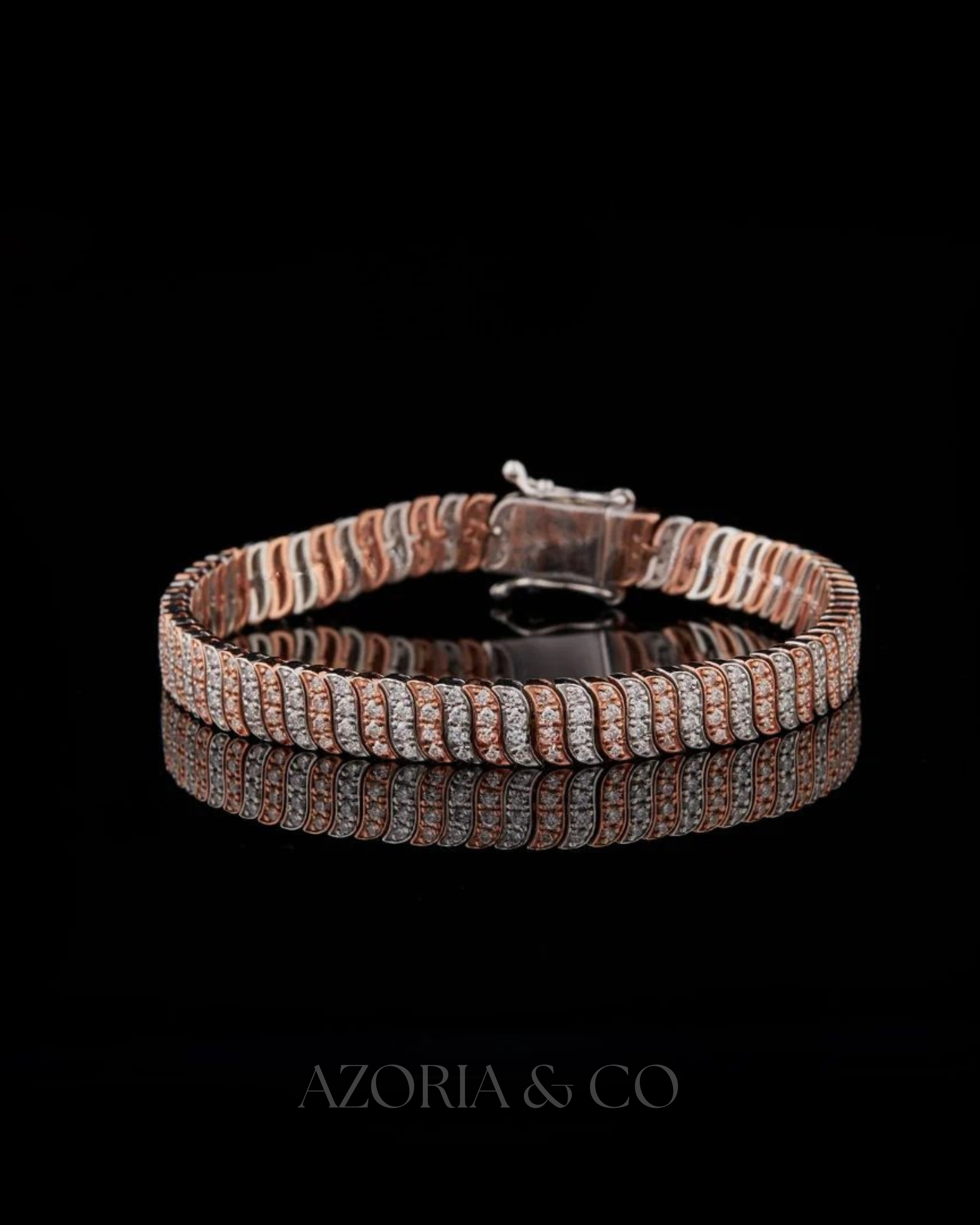 Azoria & Co 3-Row Frost Bracelet – Full Iced Lab-Grown Diamond Design