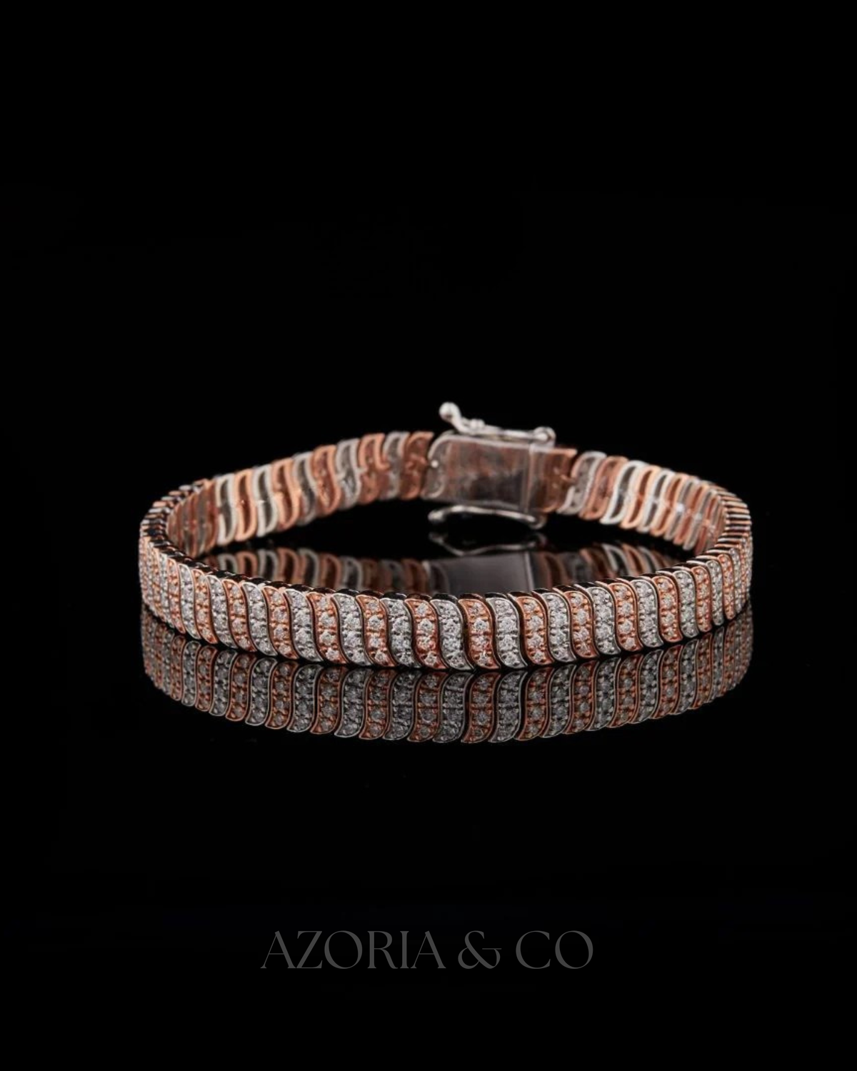 Azoria & Co 3-Row Frost Bracelet – Full Iced Lab-Grown Diamond Design