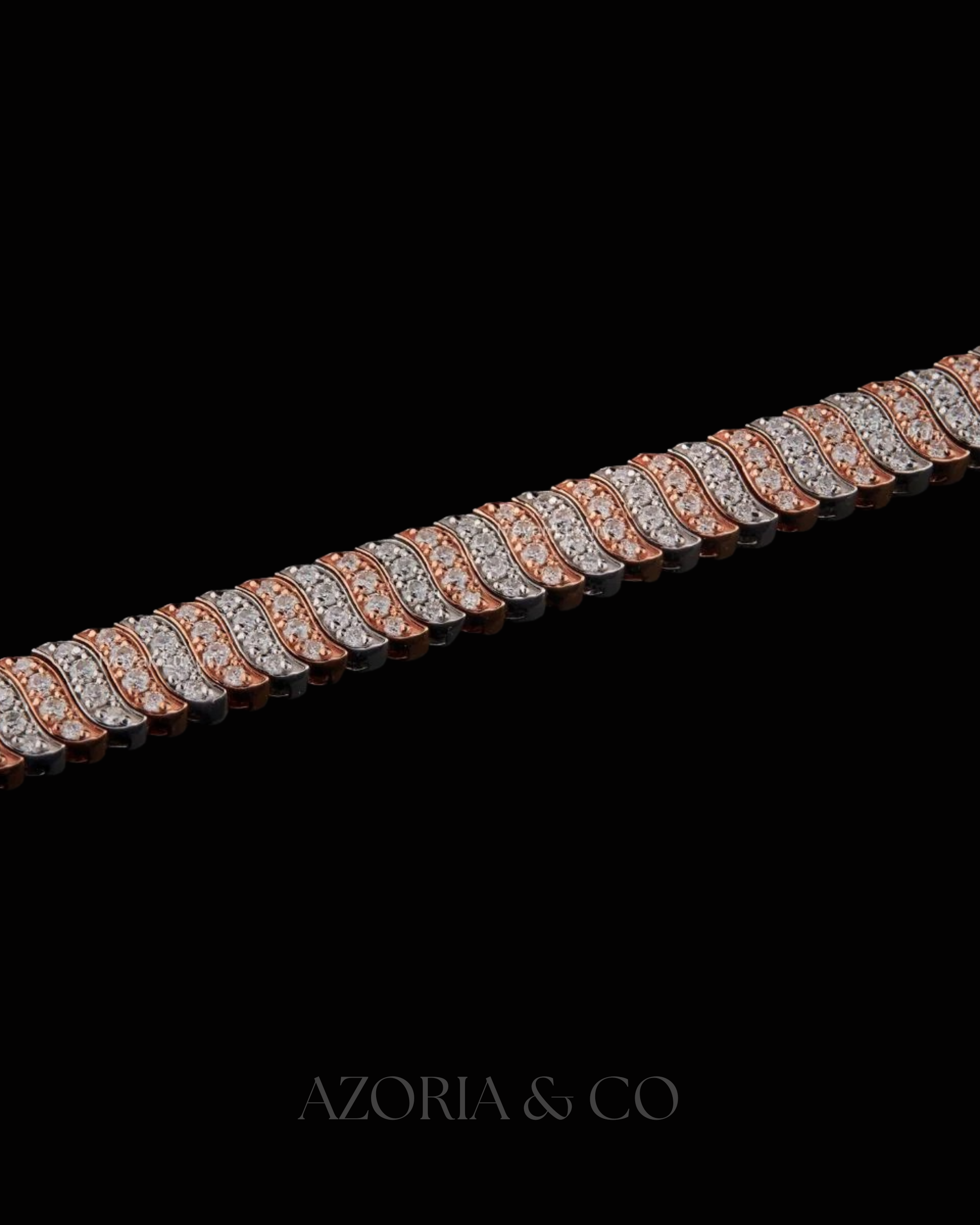 Azoria & Co 3-Row Frost Bracelet – Full Iced Lab-Grown Diamond Design