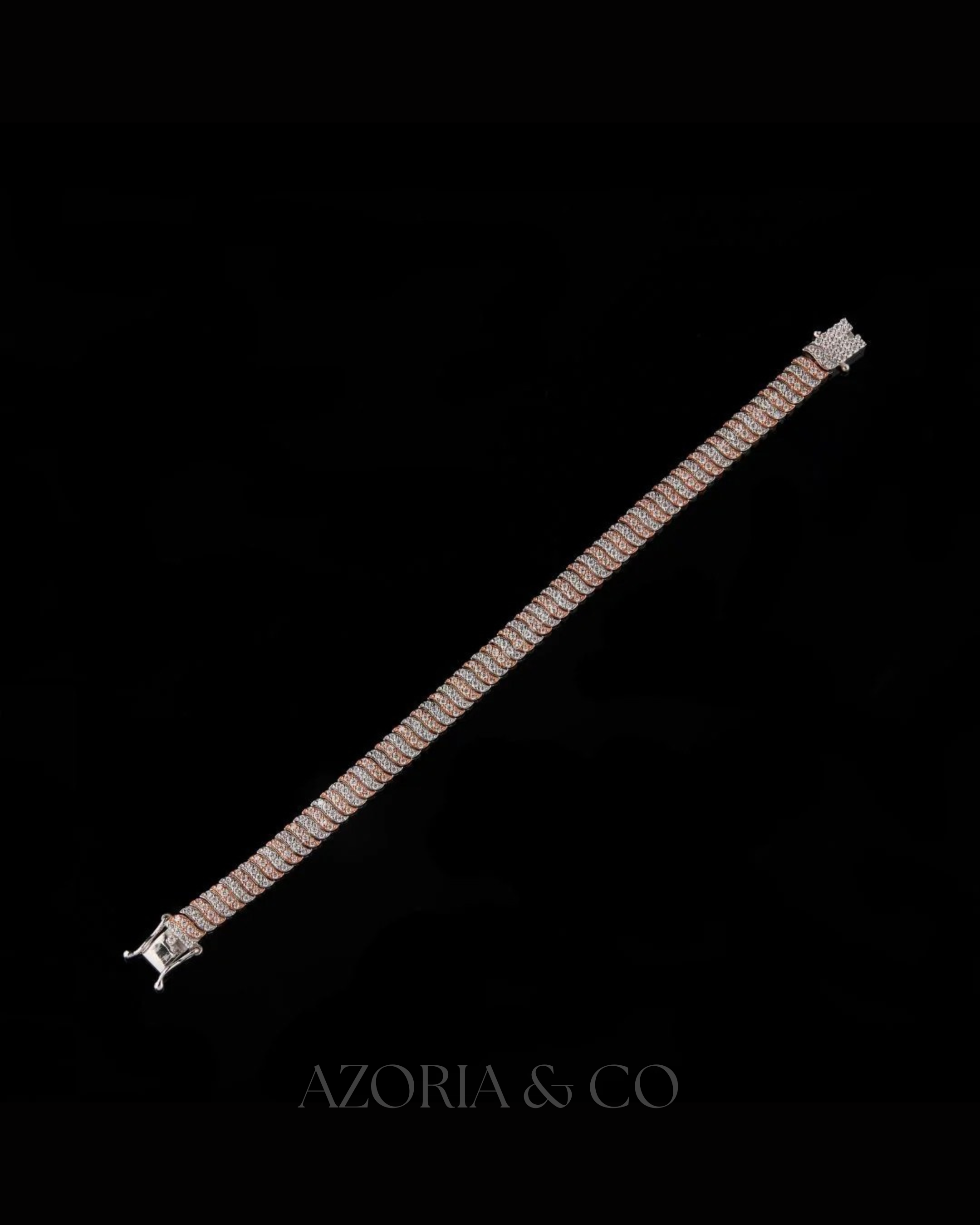 Azoria & Co 3-Row Frost Bracelet – Full Iced Lab-Grown Diamond Design