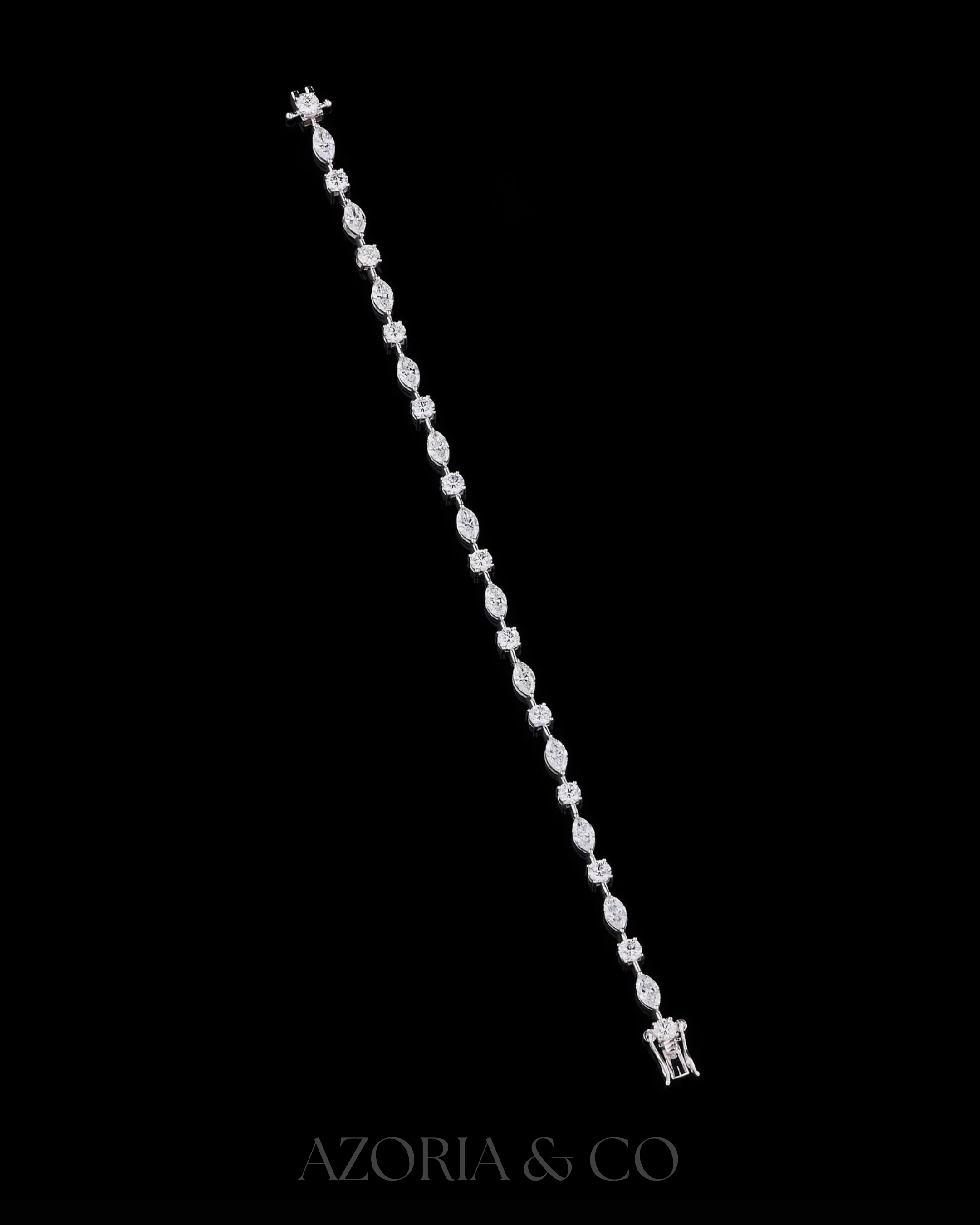 Azoria & Co Square Iced-Out Bracelet – Lab-Grown Diamond Piece with Heavy Power Presence