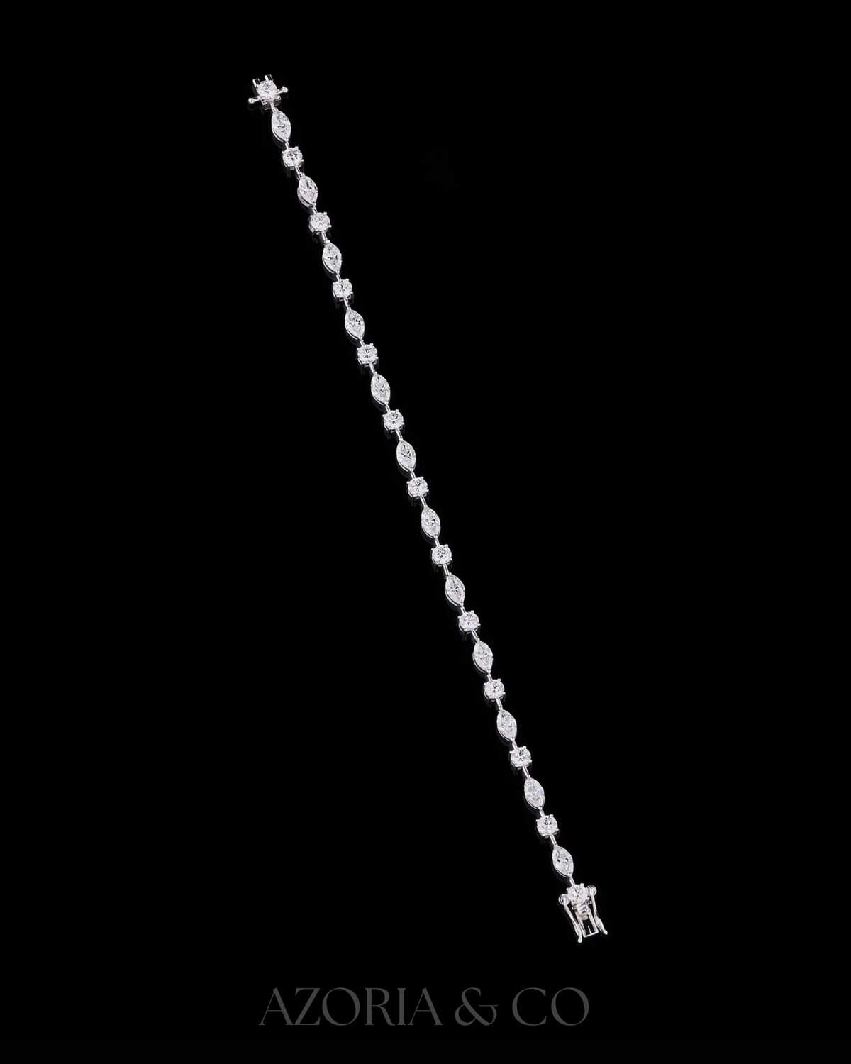 Azoria & Co Square Iced-Out Bracelet – Lab-Grown Diamond Piece with Heavy Power Presence