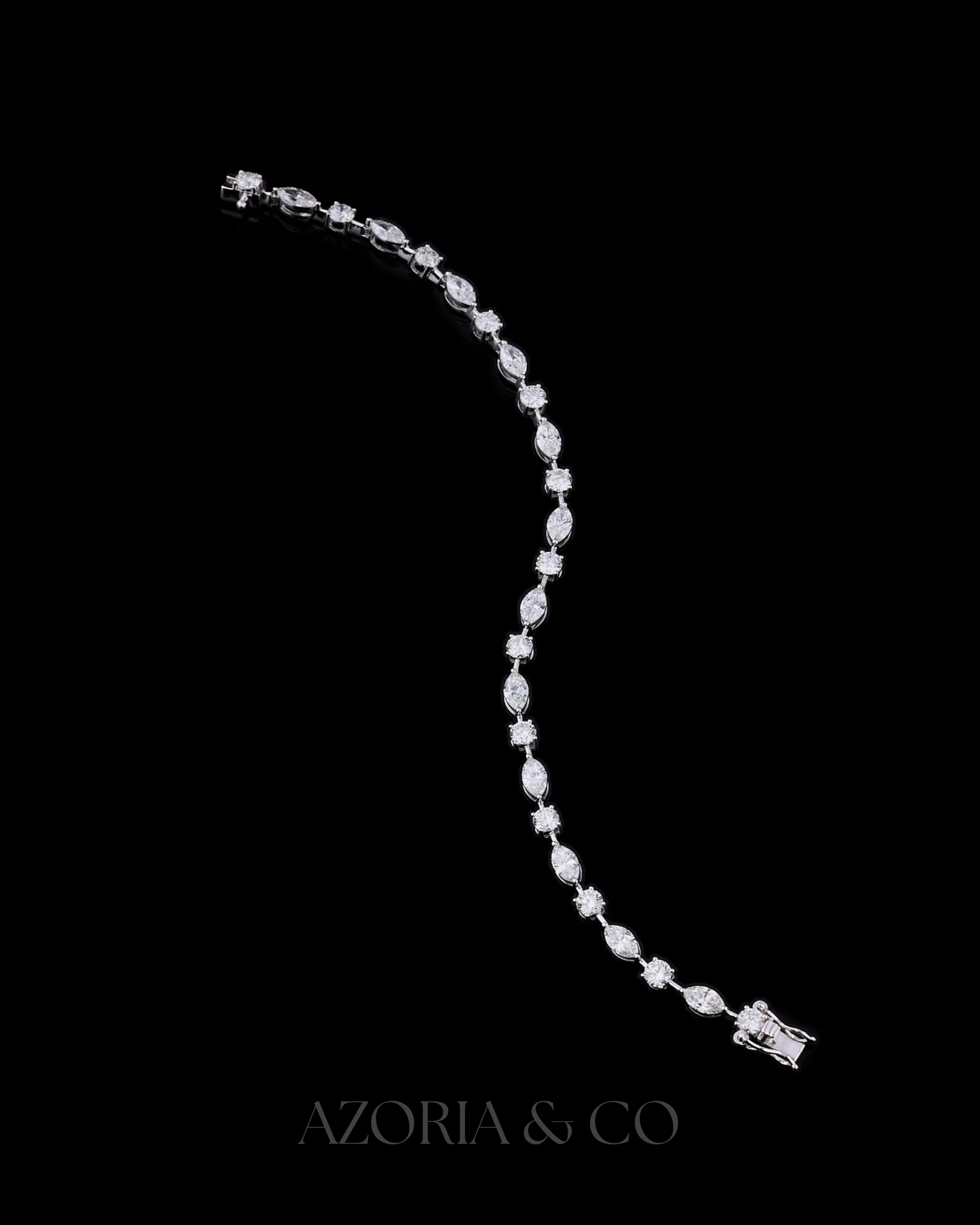 Azoria & Co Square Iced-Out Bracelet – Lab-Grown Diamond Piece with Heavy Power Presence