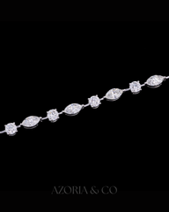 Azoria & Co Square Iced-Out Bracelet – Lab-Grown Diamond Piece with Heavy Power Presence