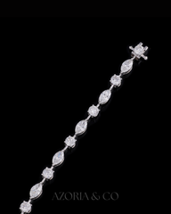Azoria & Co Square Iced-Out Bracelet – Lab-Grown Diamond Piece with Heavy Power Presence