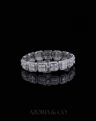 Azoria & Co Maximum Drip Square Link – Lab-Grown Diamond Bracelet Built for Authority