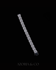 Azoria & Co Maximum Drip Square Link – Lab-Grown Diamond Bracelet Built for Authority