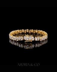 Azoria & Co Gold Luxe Ice Bracelet – Lab Diamond Design with Bold Presence