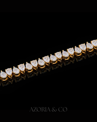 Azoria & Co Gold Luxe Ice Bracelet – Lab Diamond Design with Bold Presence