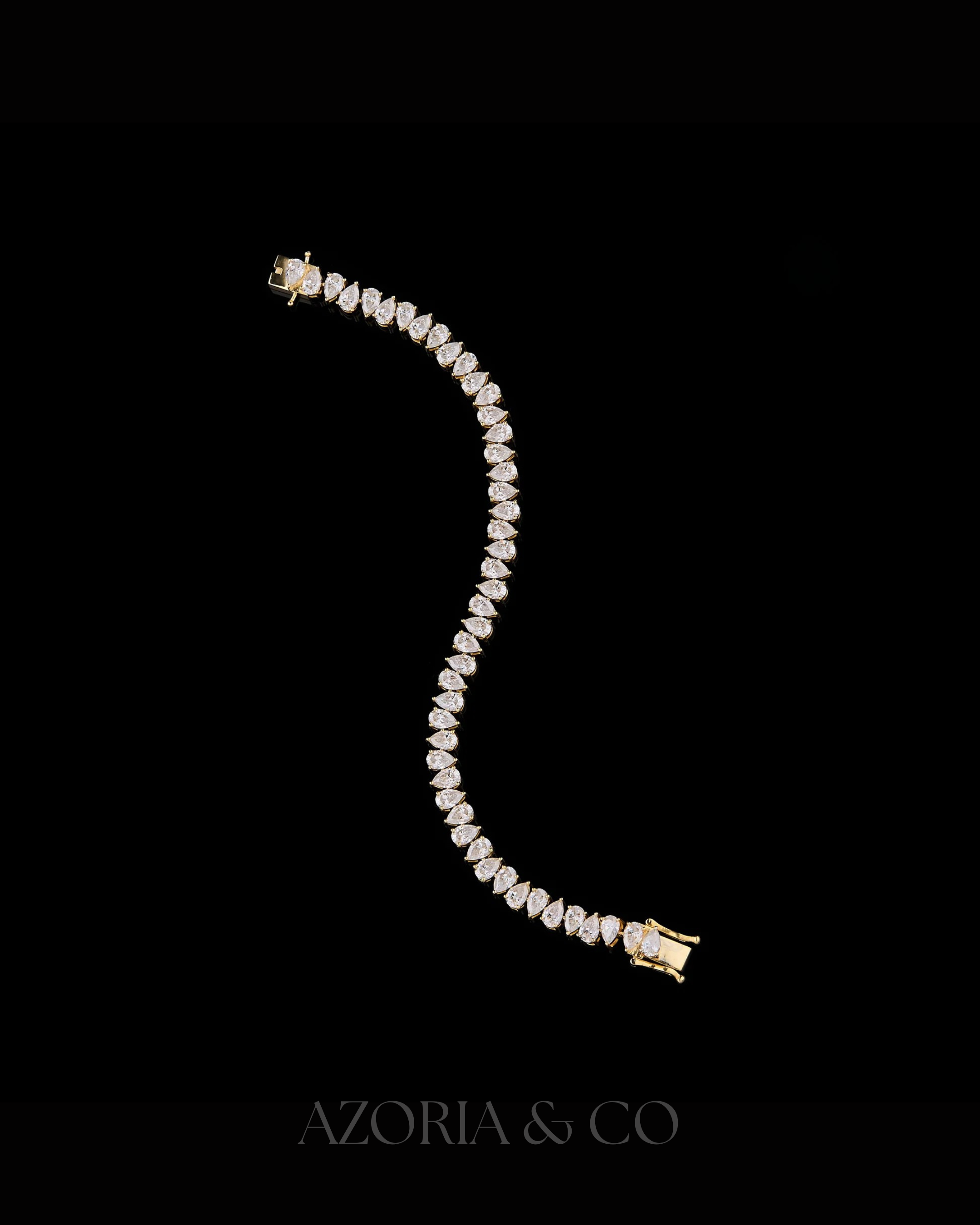 Azoria & Co Gold Luxe Ice Bracelet – Lab Diamond Design with Bold Presence