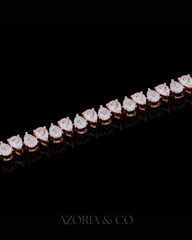 Azoria & Co Elite Rose Gold Ice – Lab-Grown Diamond Drip Bracelet