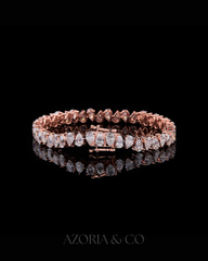 Azoria & Co Elite Rose Gold Ice – Lab-Grown Diamond Drip Bracelet