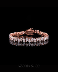 Azoria & Co Elite Rose Gold Ice – Lab-Grown Diamond Drip Bracelet