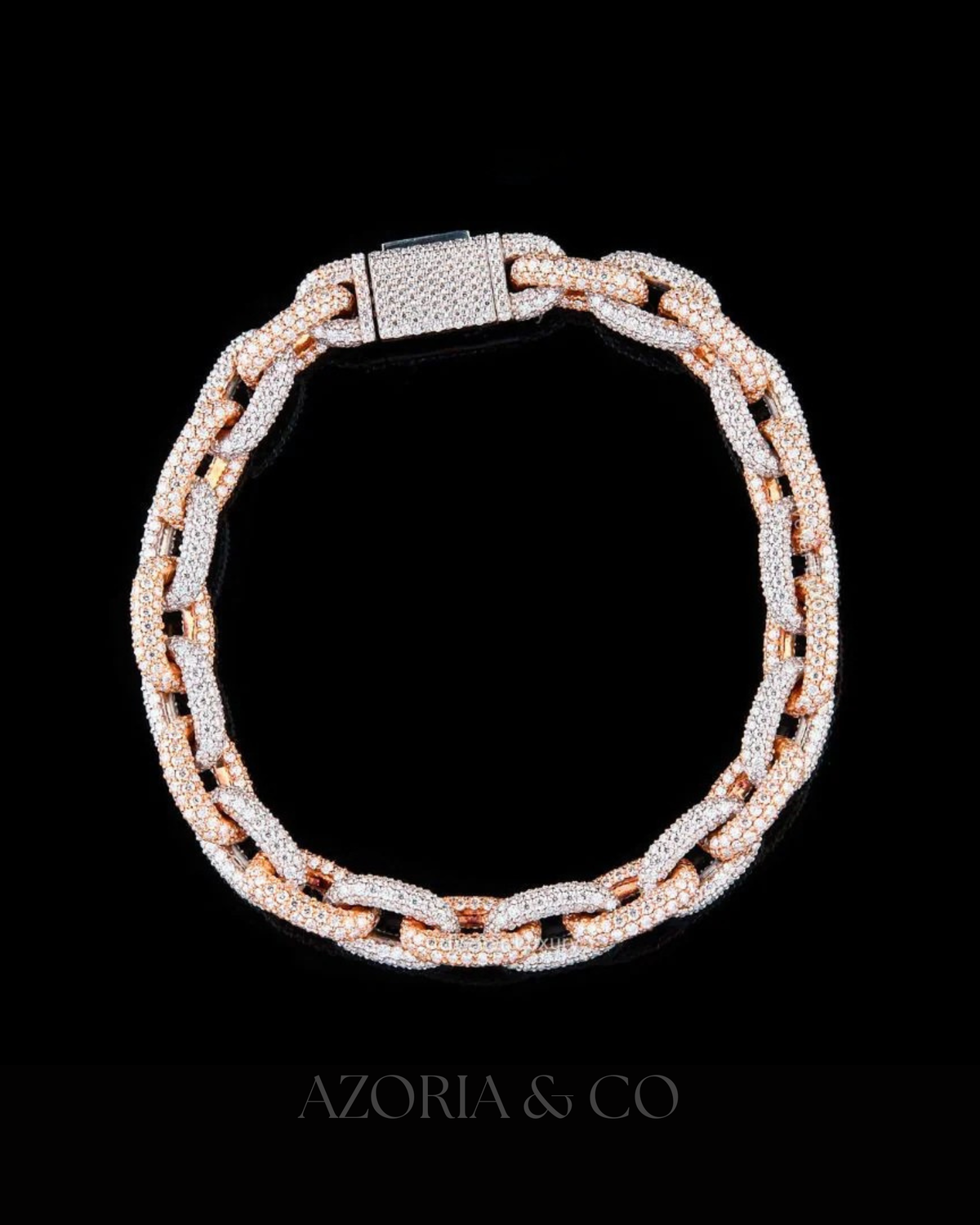 Azoria & Co Heavy Ice Cuban Bracelet – VVS1 Lab Diamond Street Luxury