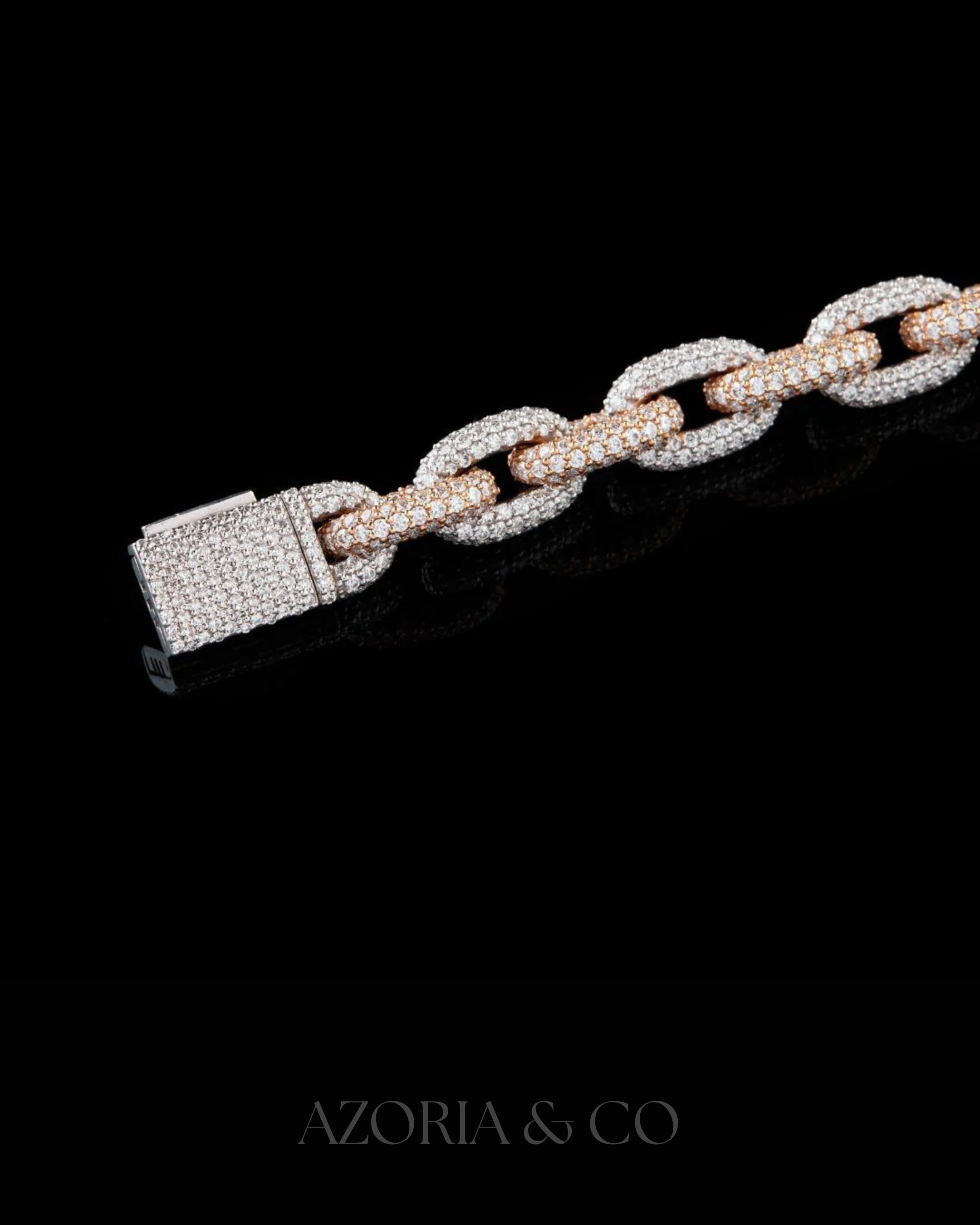 Azoria & Co Heavy Ice Cuban Bracelet – VVS1 Lab Diamond Street Luxury