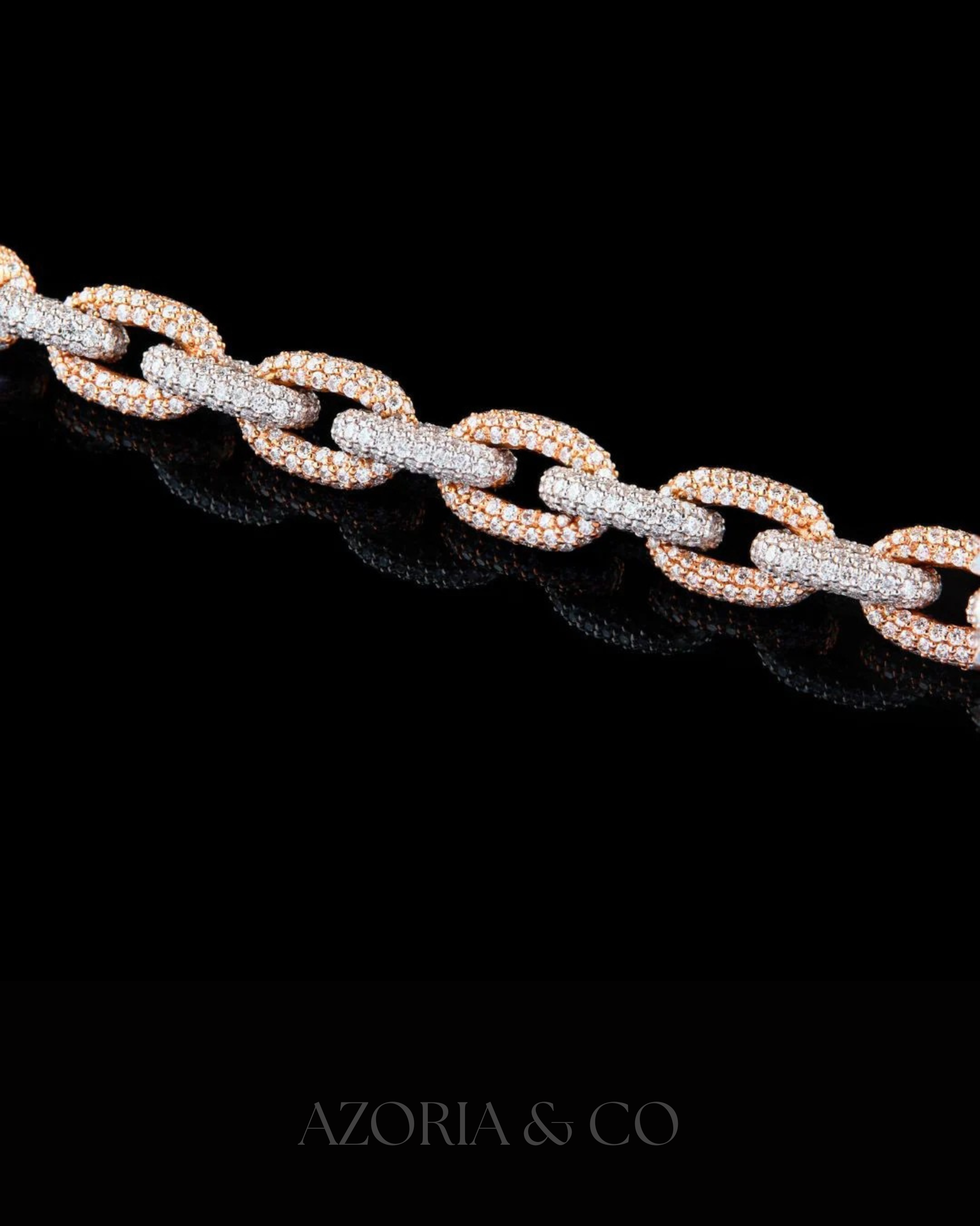 Azoria & Co Heavy Ice Cuban Bracelet – VVS1 Lab Diamond Street Luxury