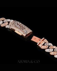Dual Frost Edition – Rose & White Gold Diamond Miami Cuban Chain