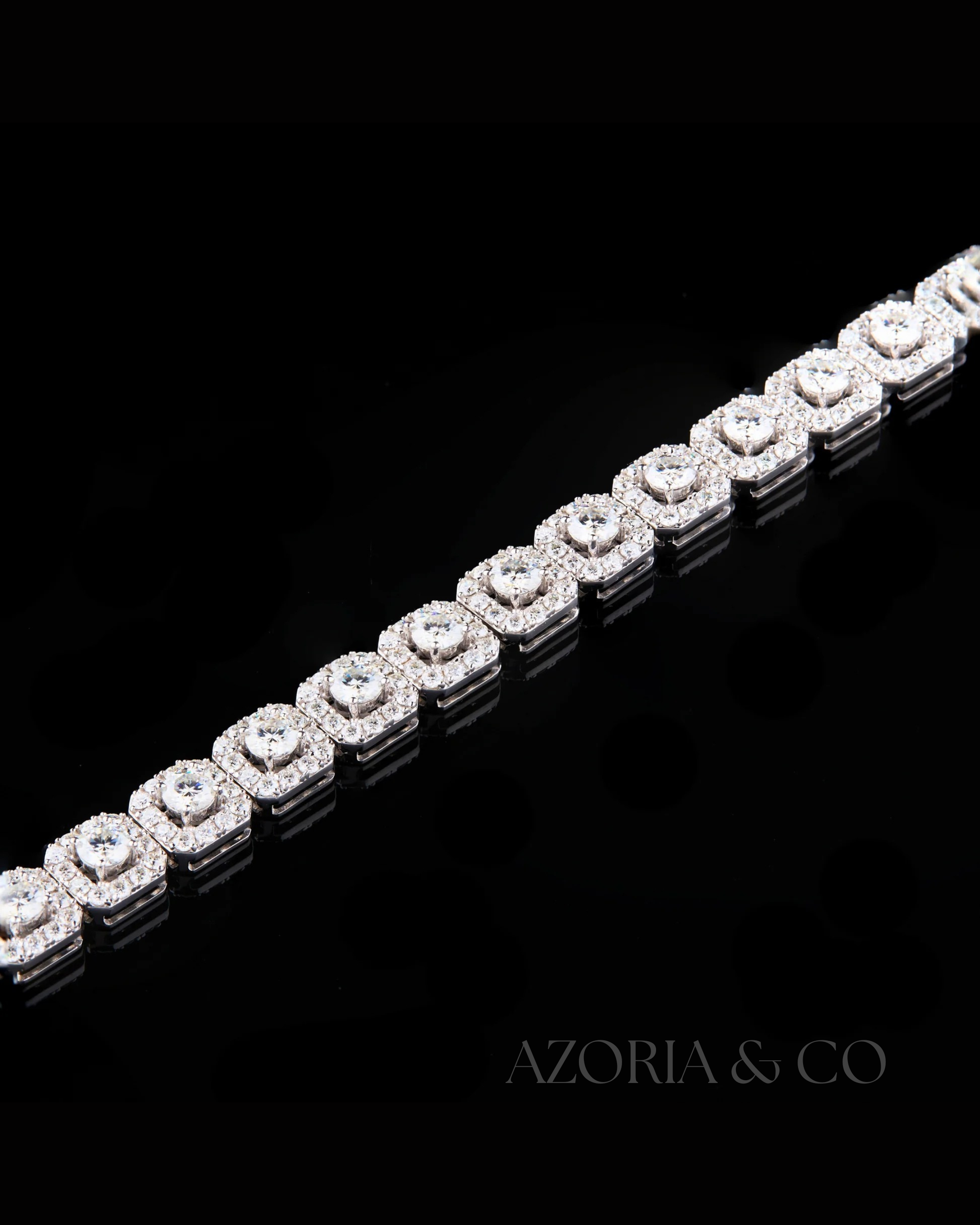 Azoria & Co Crafted to Stun – Lab-Grown Diamond Iced-Out Tennis Chain for Ultimate Drip