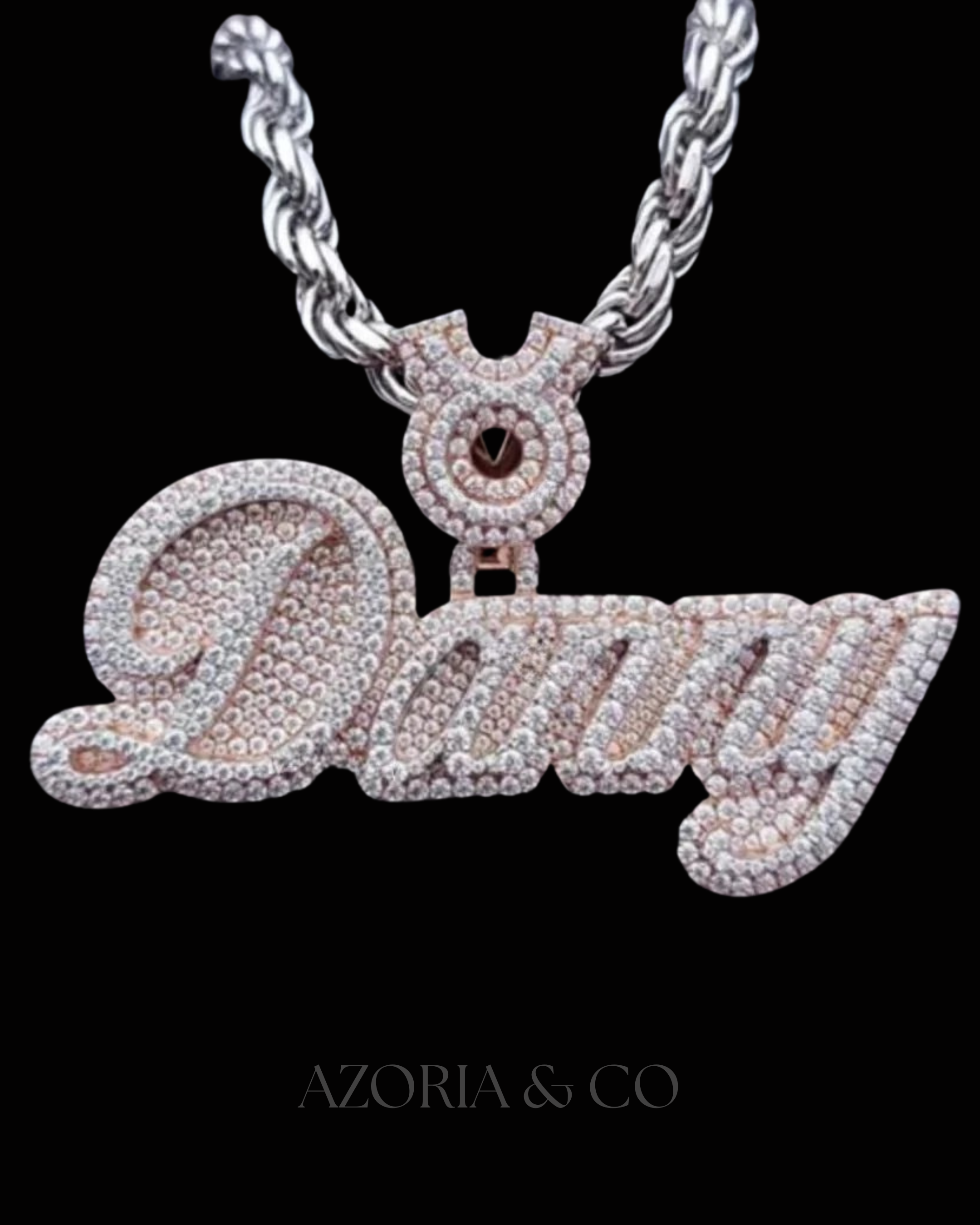 Custom Letter Pendant – 925 Silver/Gold Lab-Grown Diamond Piece