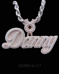 Custom Letter Pendant – 925 Silver/Gold Lab-Grown Diamond Piece