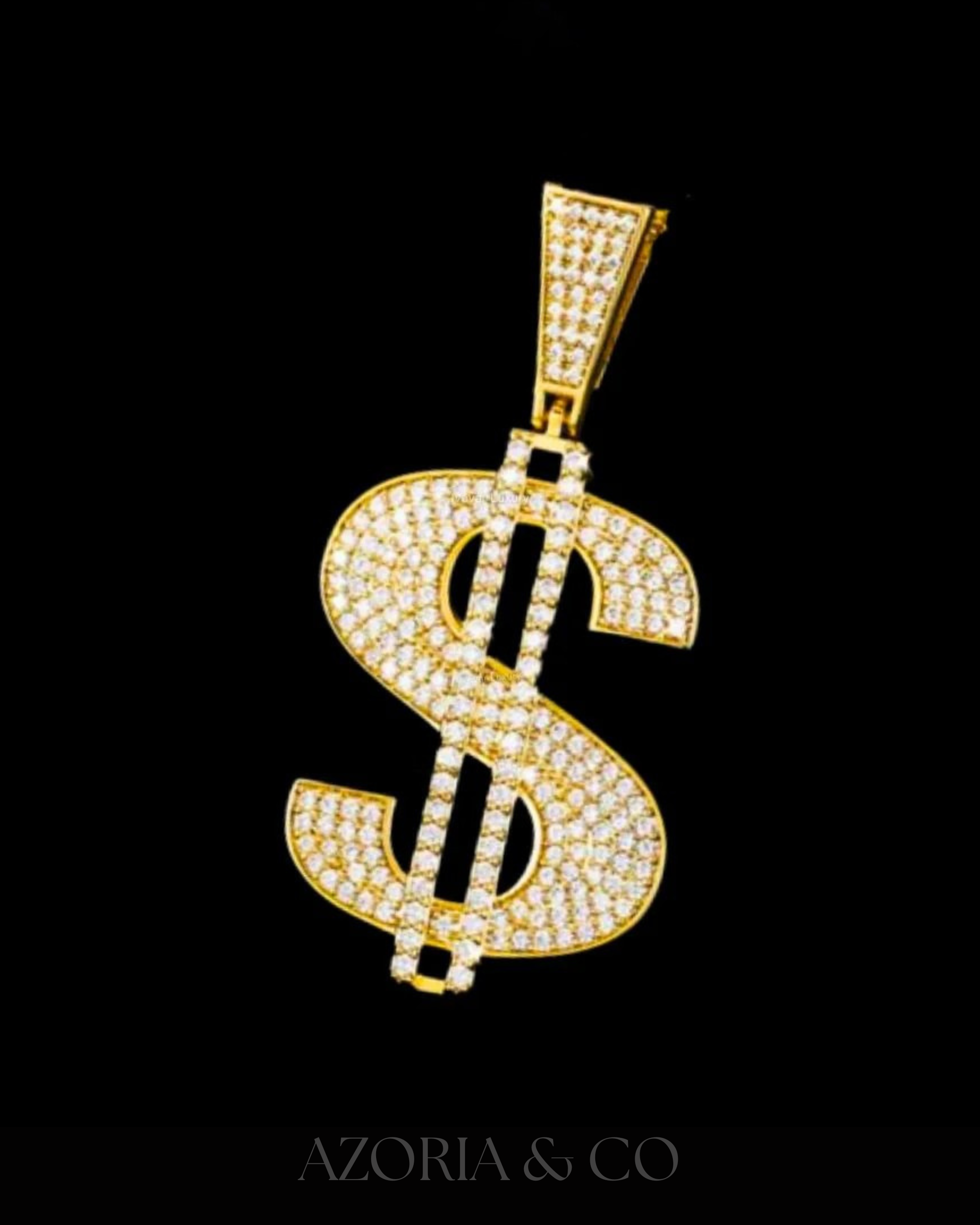 Iced-Out Name Pendant – 925 Silver & Gold Lab Diamond Necklace