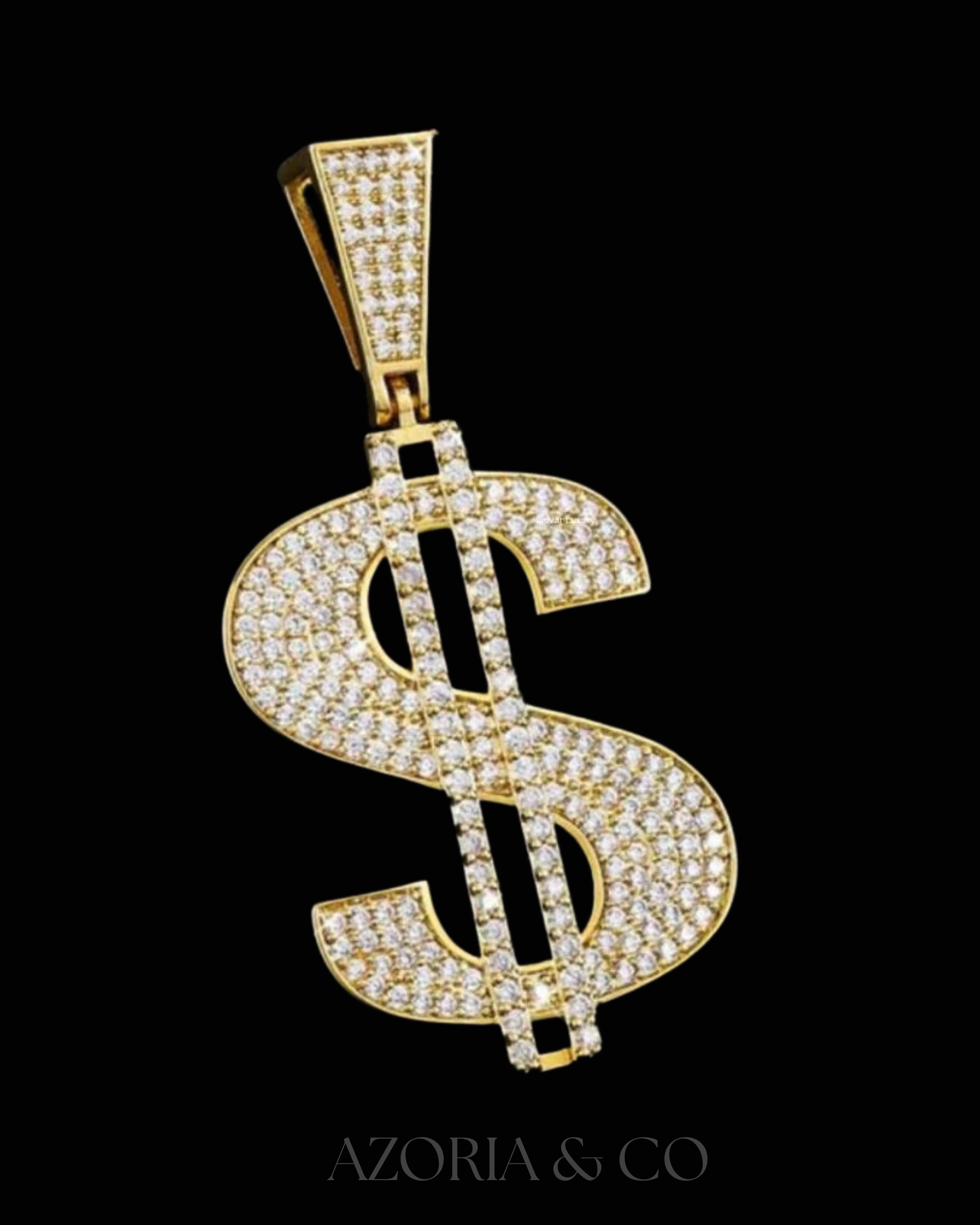 Iced-Out Name Pendant – 925 Silver & Gold Lab Diamond Necklace