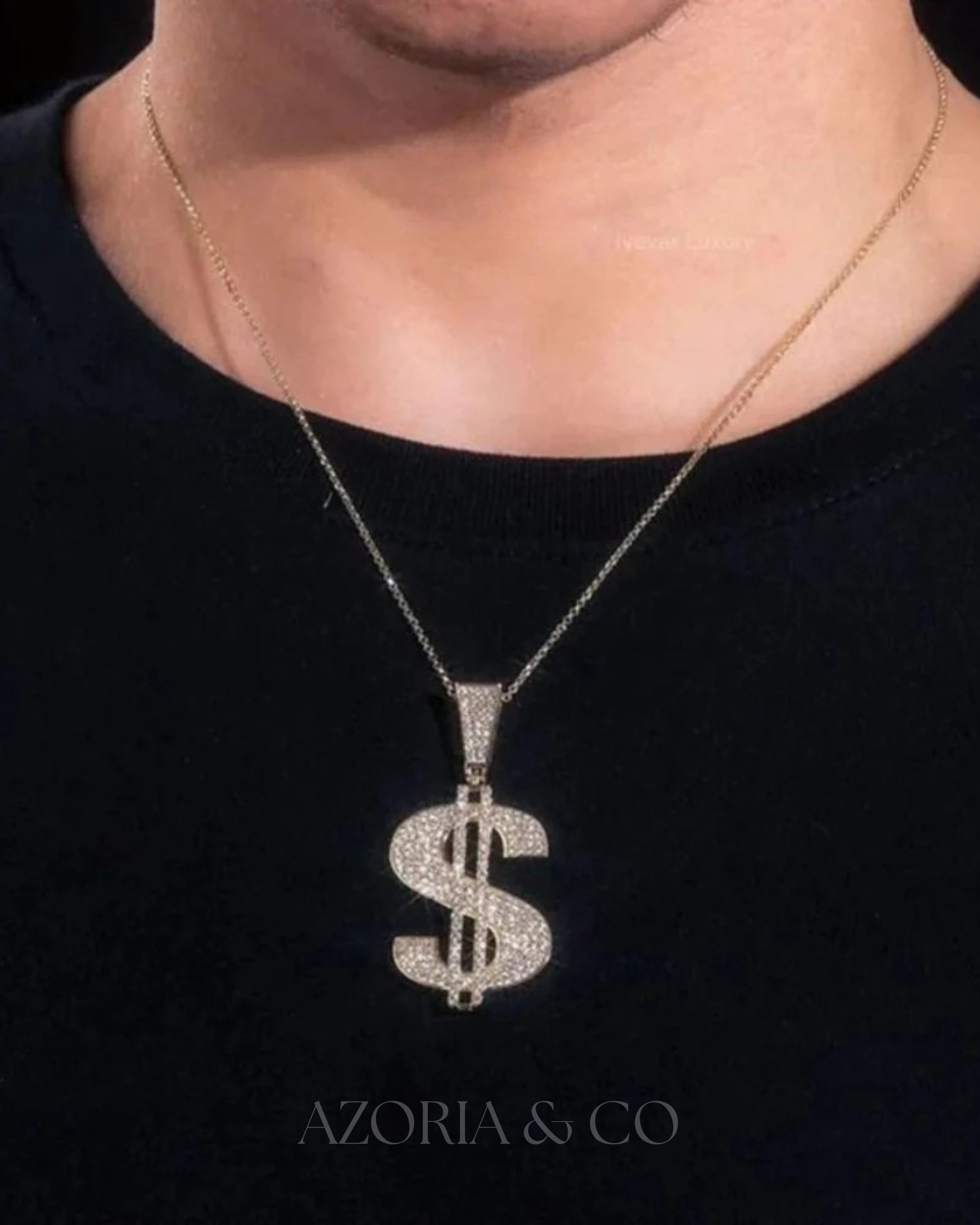 Iced-Out Name Pendant – 925 Silver & Gold Lab Diamond Necklace