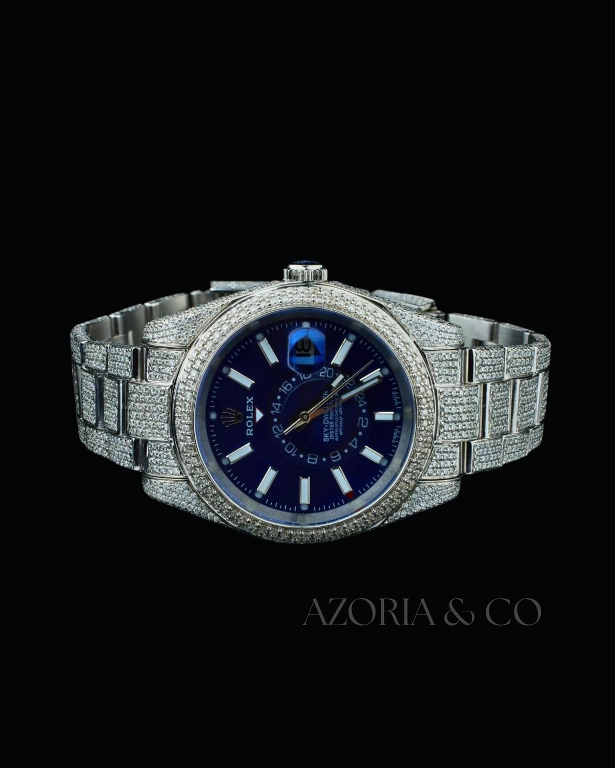 VVS1 Moissanite Diamond Watch for Men – Azoria & Co Luxury Stainless Steel Edition
