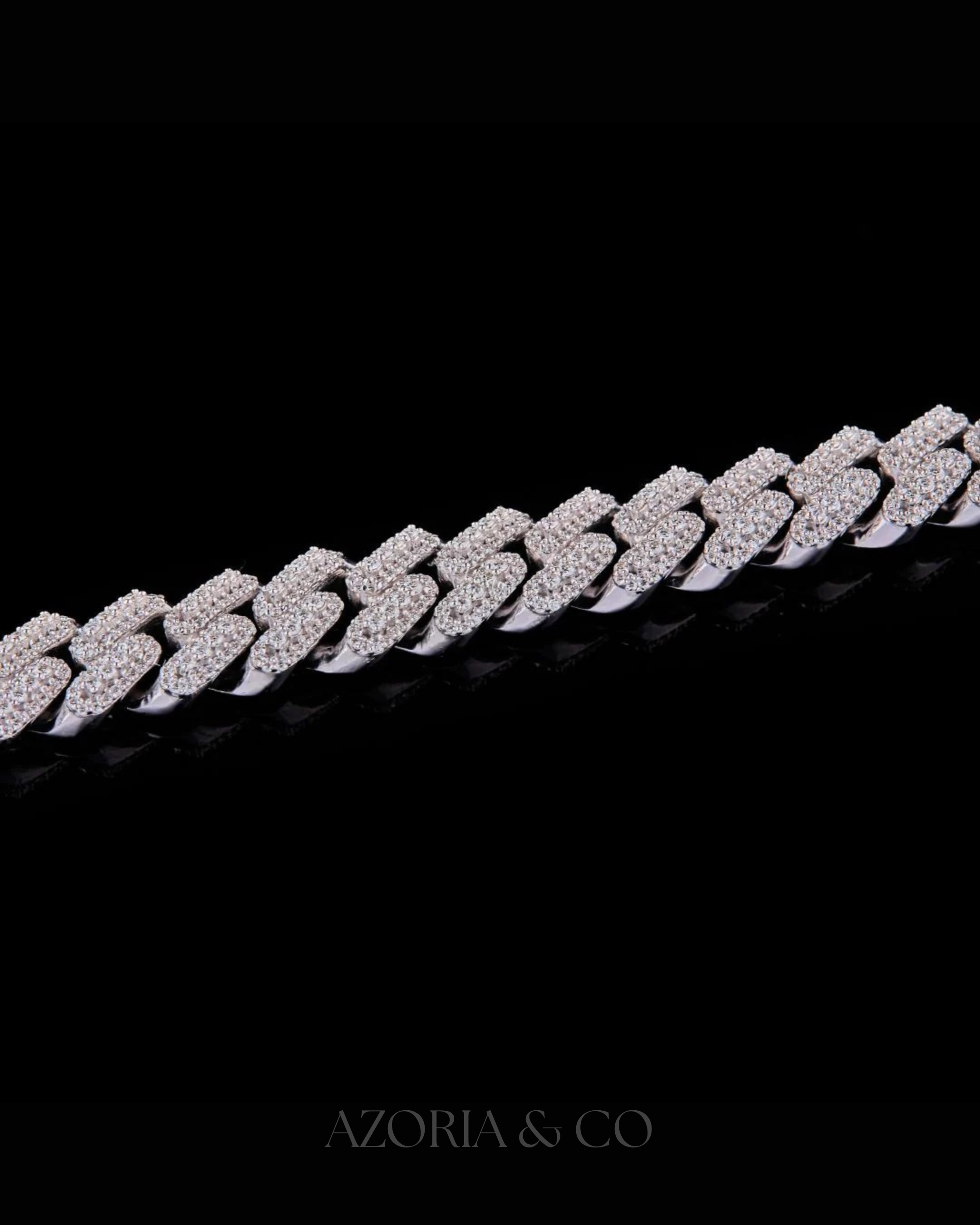 Azoria & Co Custom Dual-Color Cuban – Luxury Diamond Bracelet