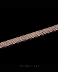 Azoria & Co Triple Row Ice Bracelet – Moissanite Diamond Style Unisex Jewelry