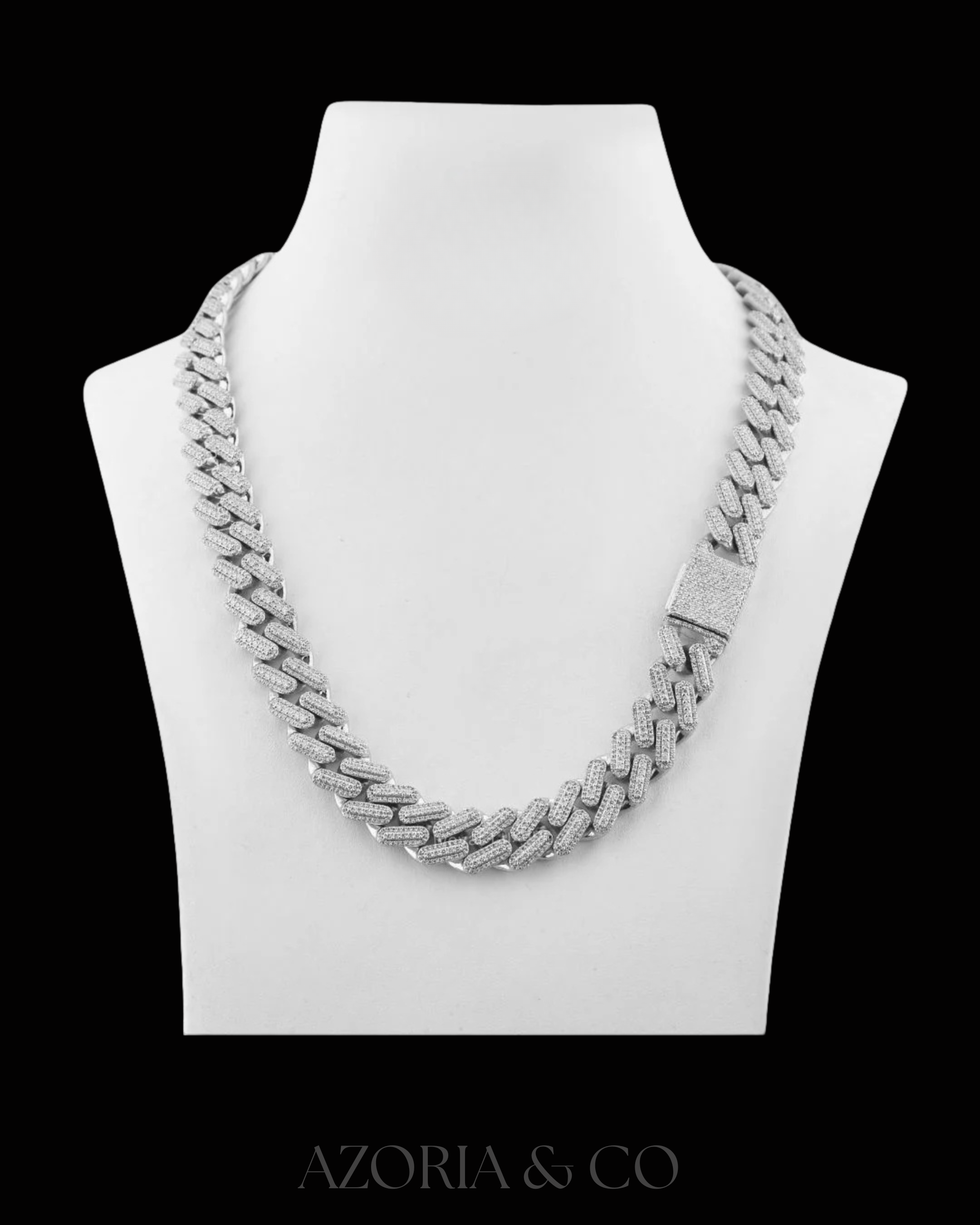 Custom Prong Cuban – Premium Moissanite Diamond Necklace